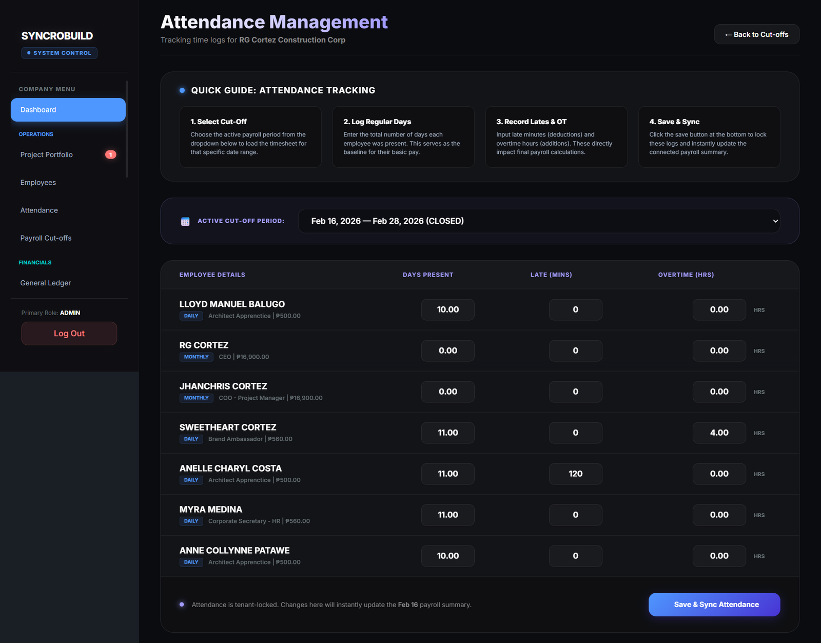 System Screenshot